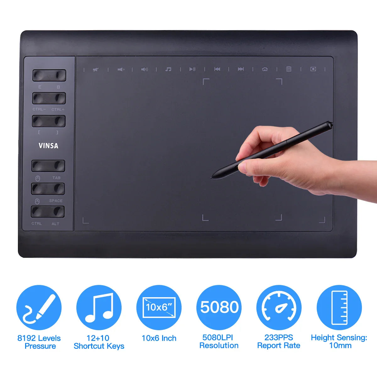 10" Professional Graphics Tablet