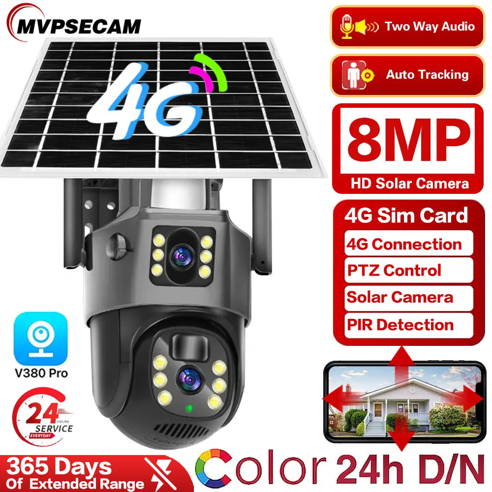 8MP Outdoor Solar Security