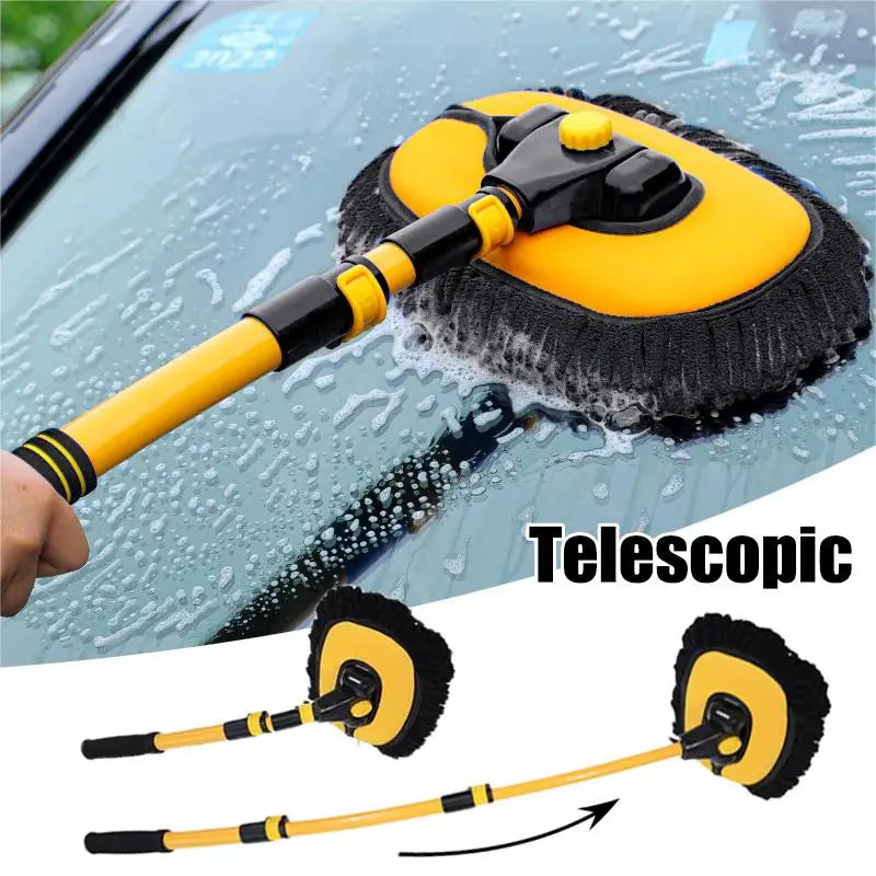 New Car Wash Mop Cleaning Brush Telescoping Long Handle Cleaning Mop Retractable Bent Bar Car Wash Brush Car Cleaning Tools