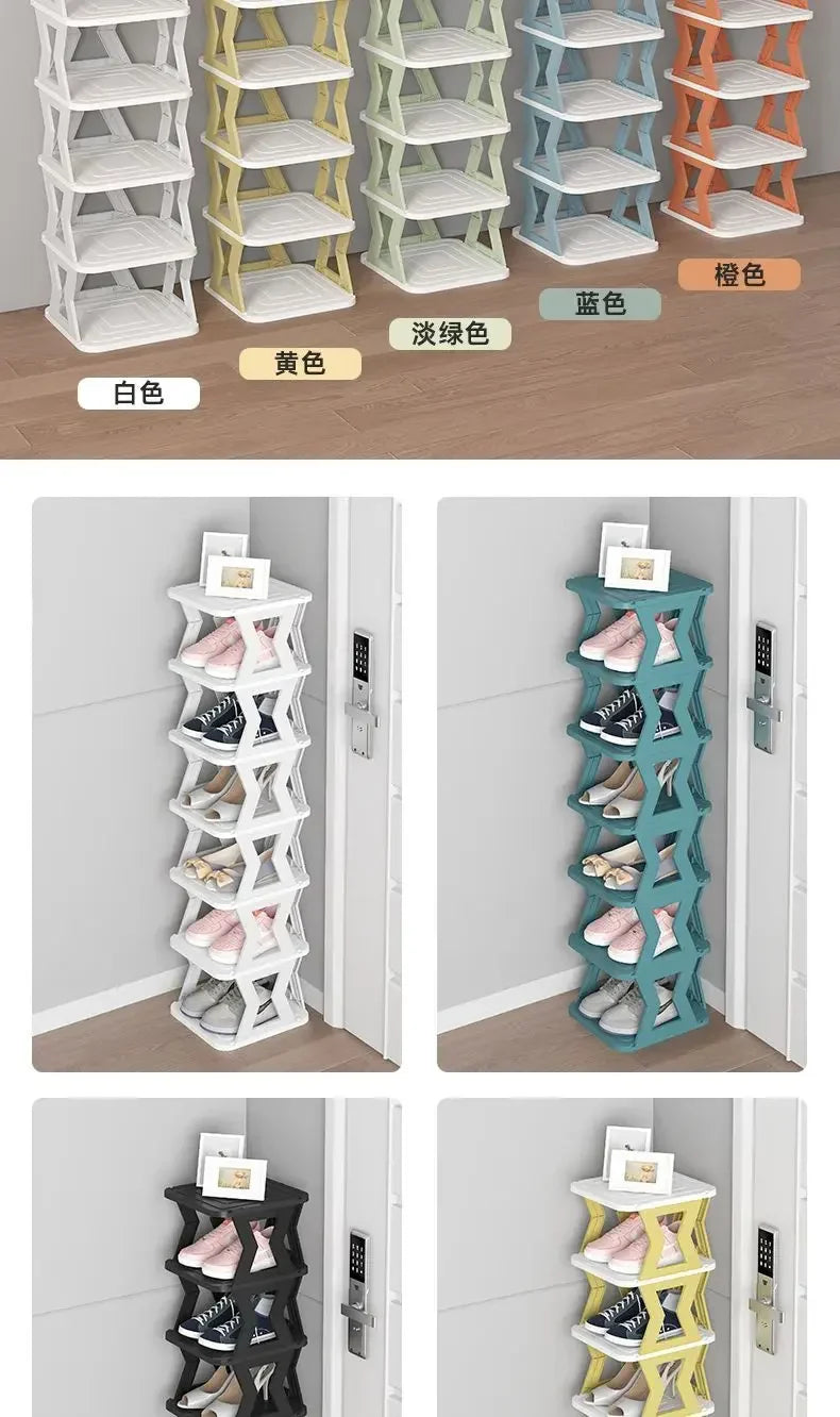 Shoe Shelf Multi-layer Home Door Strong Narrow Small Gap Into The Door Shoe Cabinet Multi-functional Shoe Storage Rack