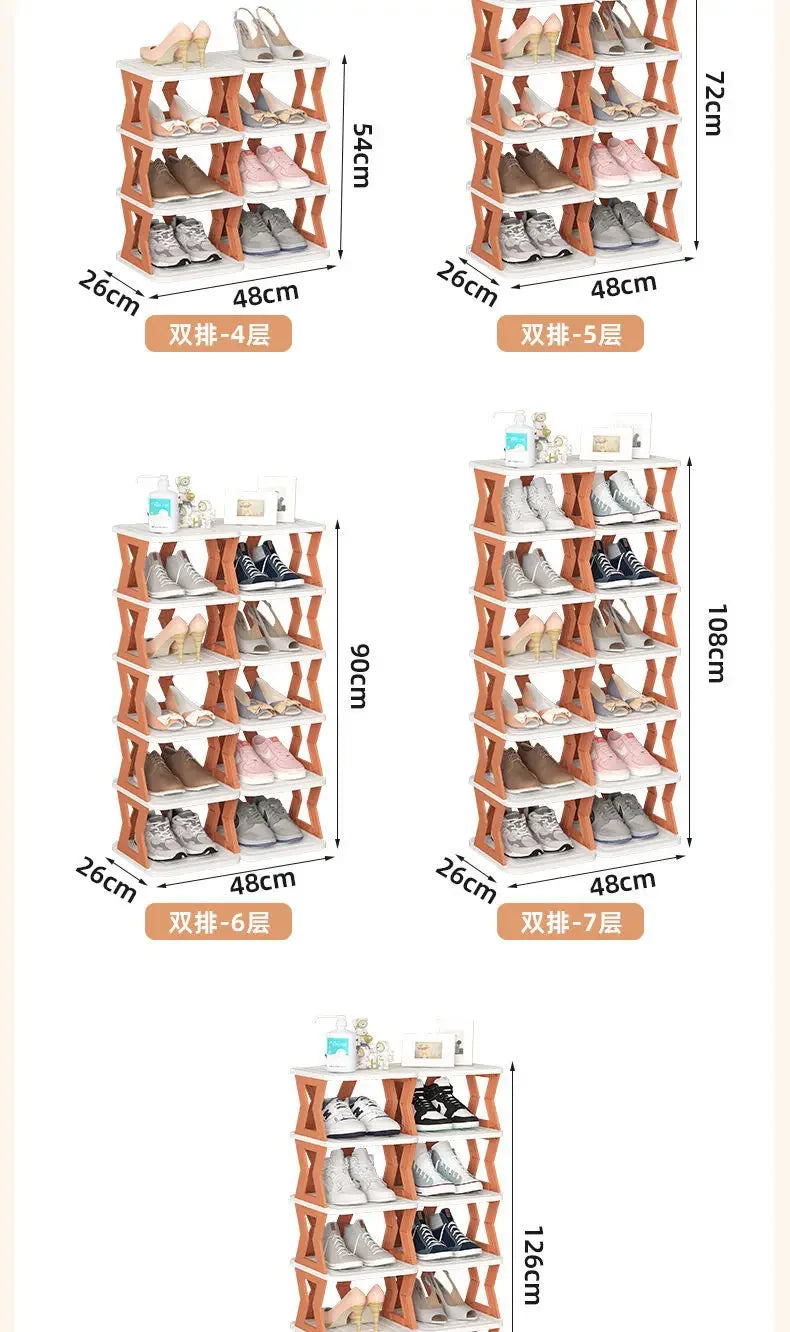 Shoe Shelf Multi-layer Home Door Strong Narrow Small Gap Into The Door Shoe Cabinet Multi-functional Shoe Storage Rack