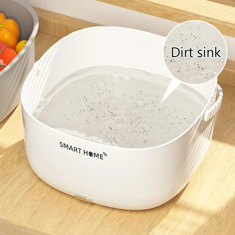 Portable Fruit Vegetable Washing Machine Ultrasound Electric Food Purifier with Handle Food Grains Purifie Basket Kitchen Gadget