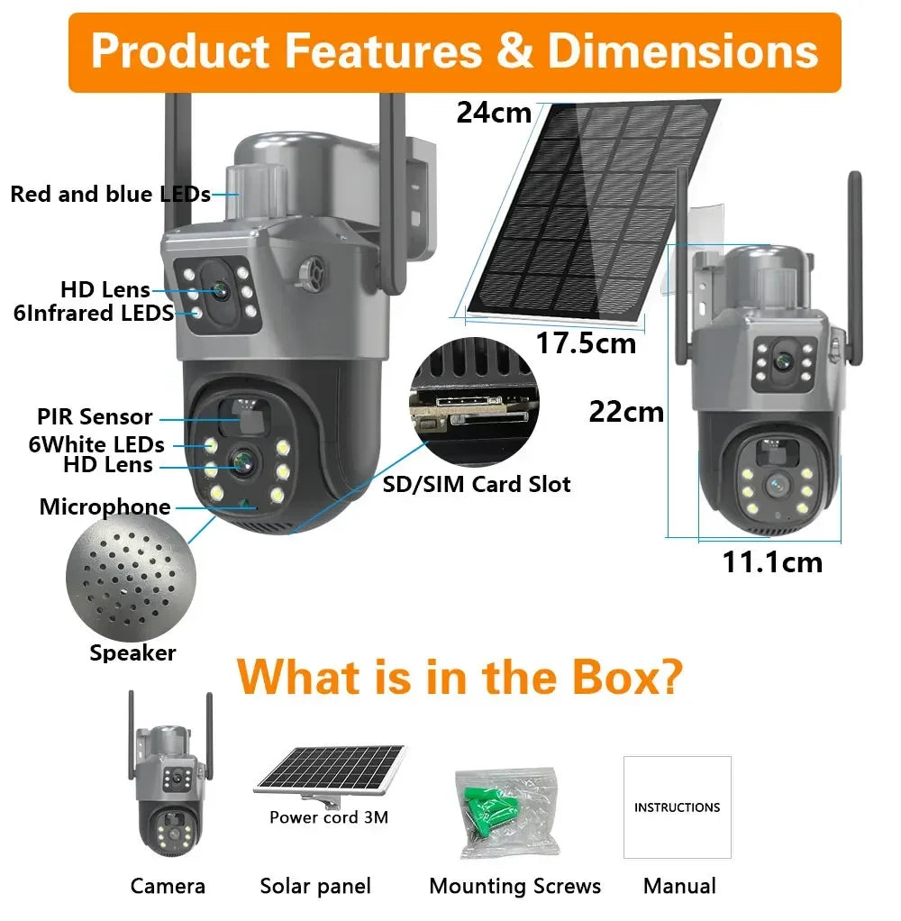 8MP Outdoor Solar Security