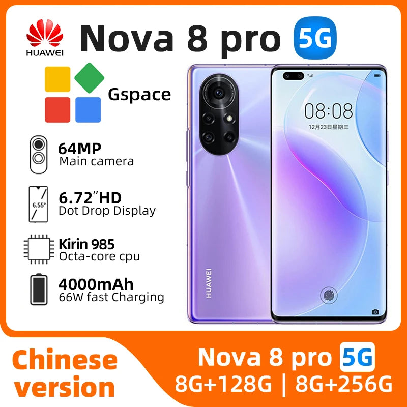 HuaWei Nova 8 Pro with Kirin Octa Core Chip