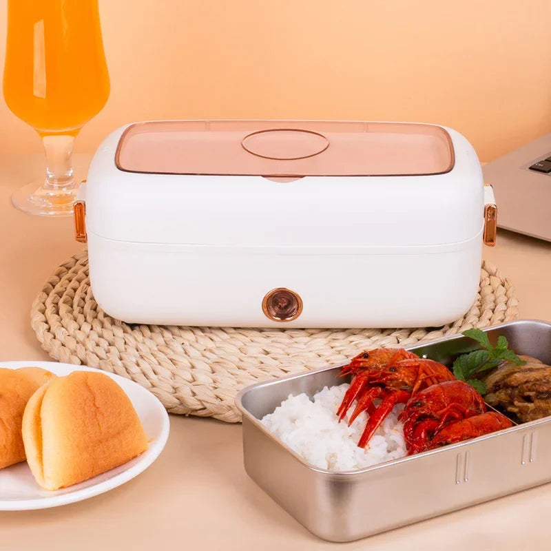 USB Portable Electric Lunch Box 5V Car Truck Camping Work School 220V Food Heated Warmer Container Stainless Steel Set