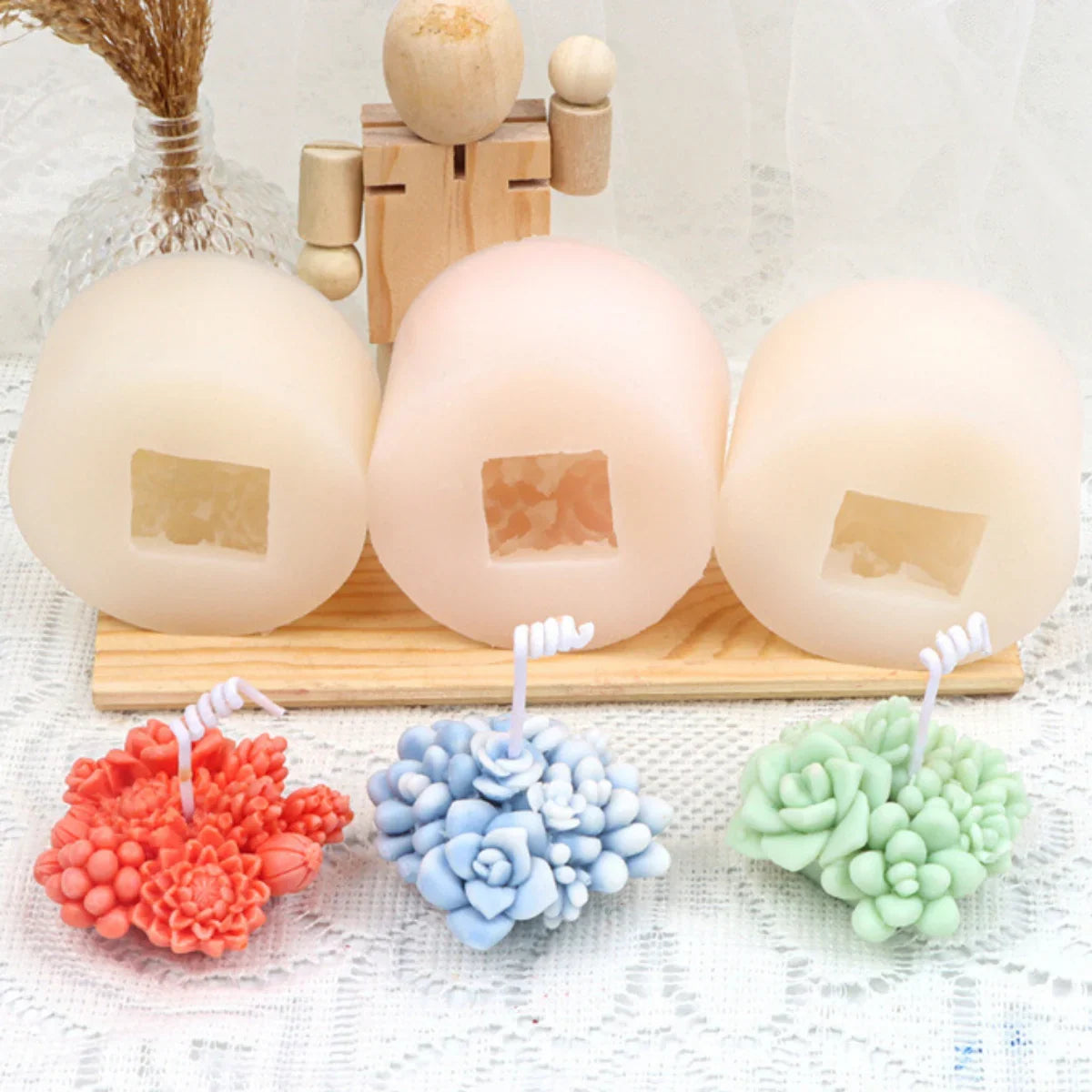 Scented Flower Soap Candles