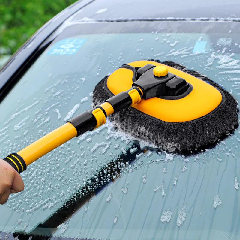 New Car Wash Mop Cleaning Brush Telescoping Long Handle Cleaning Mop Retractable Bent Bar Car Wash Brush Car Cleaning Tools