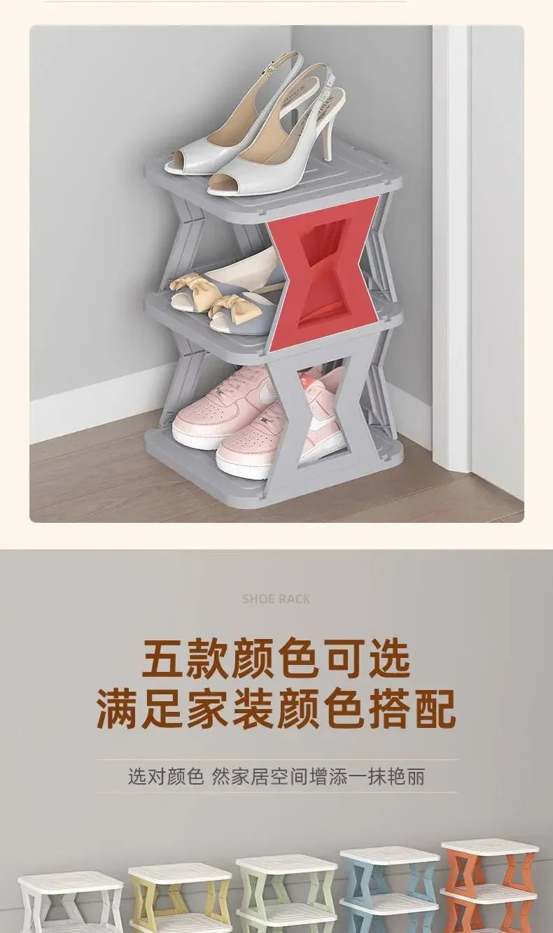 Shoe Shelf Multi-layer Home Door Strong Narrow Small Gap Into The Door Shoe Cabinet Multi-functional Shoe Storage Rack