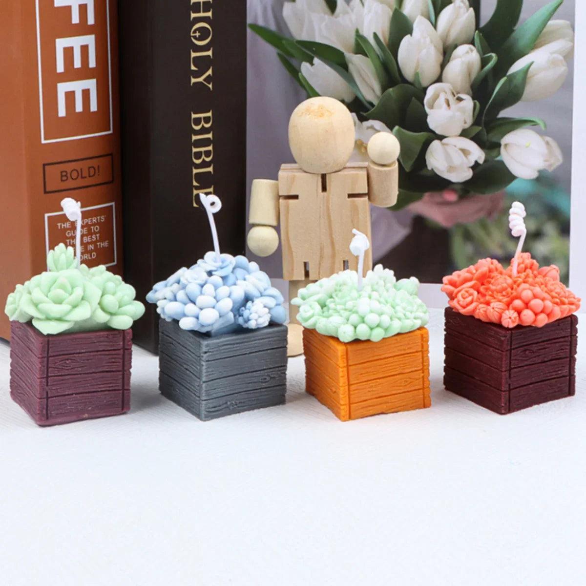 Scented Flower Soap Candles