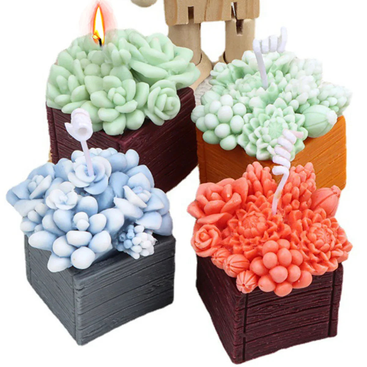 Scented Flower Soap Candles