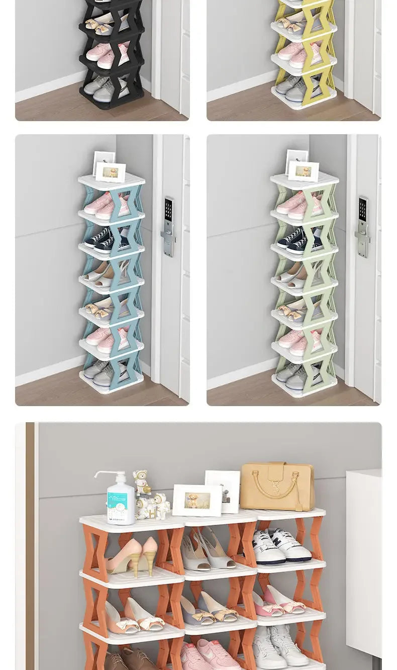 Shoe Shelf Multi-layer Home Door Strong Narrow Small Gap Into The Door Shoe Cabinet Multi-functional Shoe Storage Rack