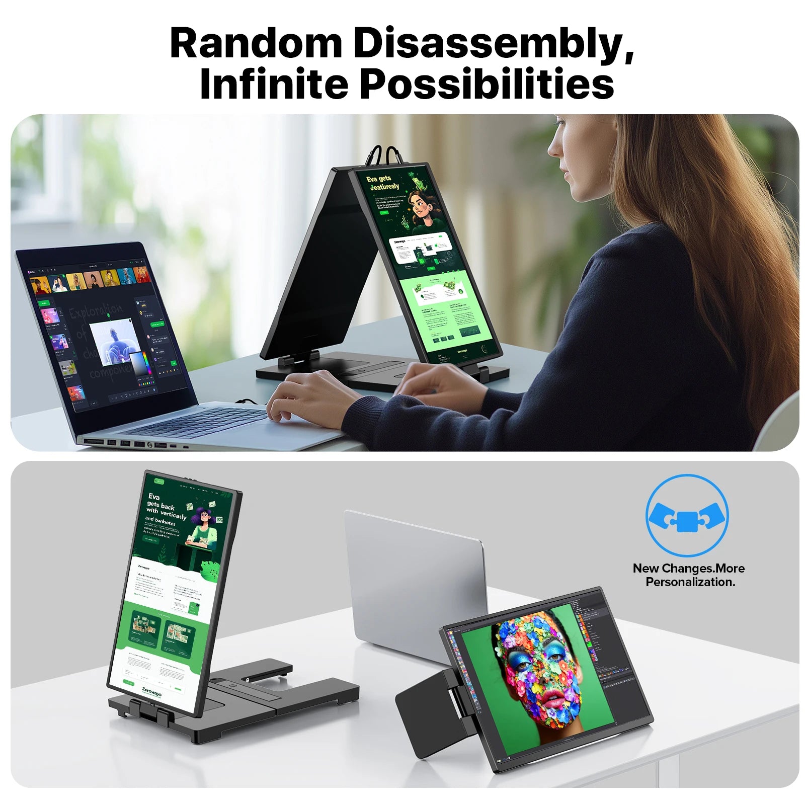 Triple Screen Extender Compatible Windows/Mac/Chrome Linux