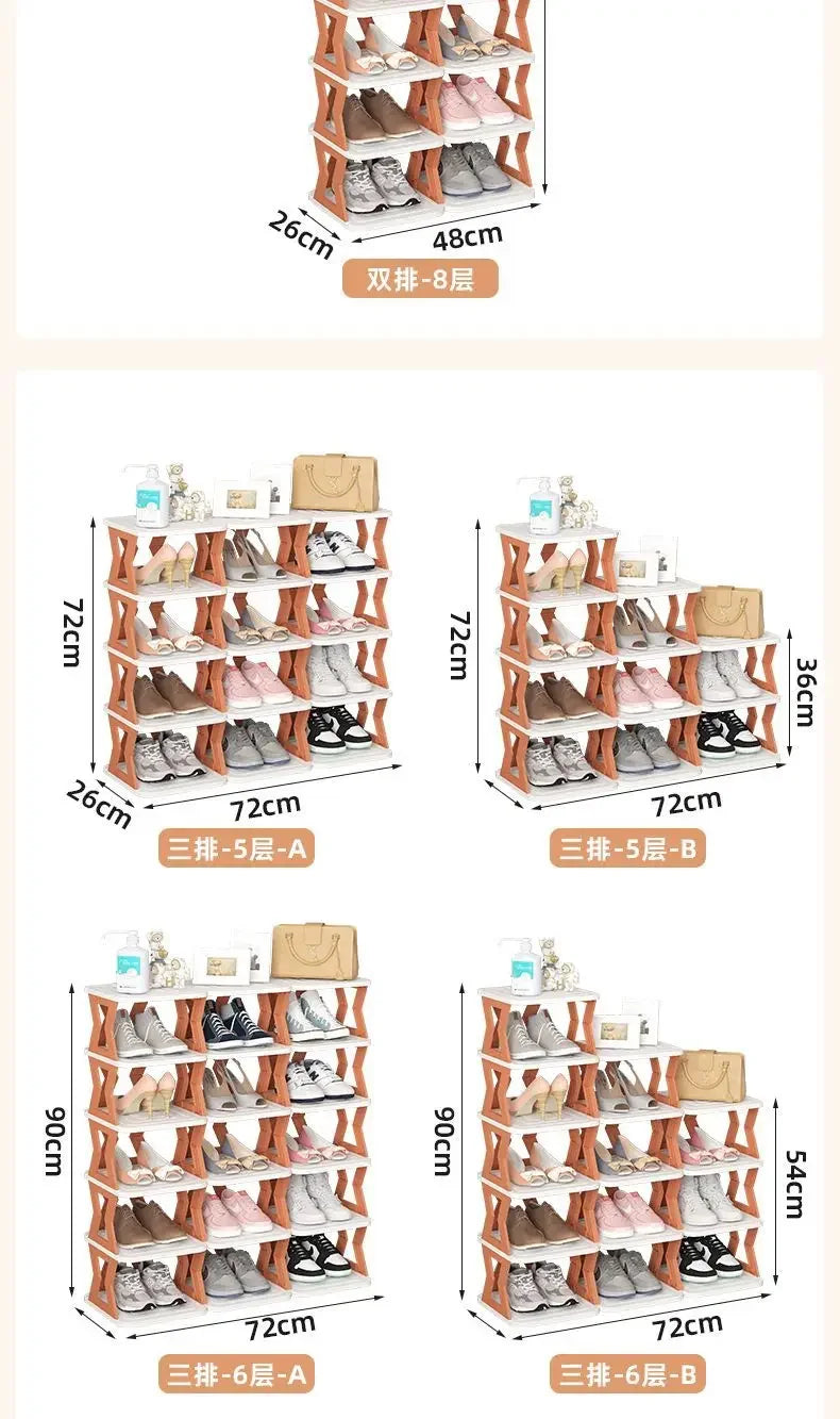 Shoe Shelf Multi-layer Home Door Strong Narrow Small Gap Into The Door Shoe Cabinet Multi-functional Shoe Storage Rack