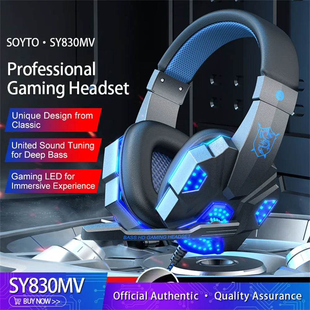 SY830MV HD Cool Lighting Headphones