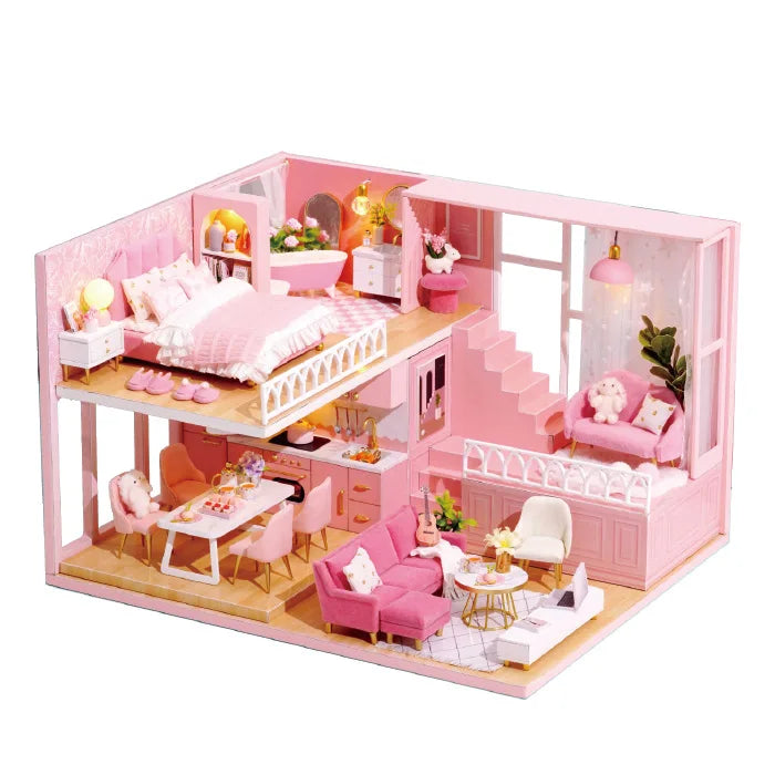 Handmade Wooden dollhouse kit