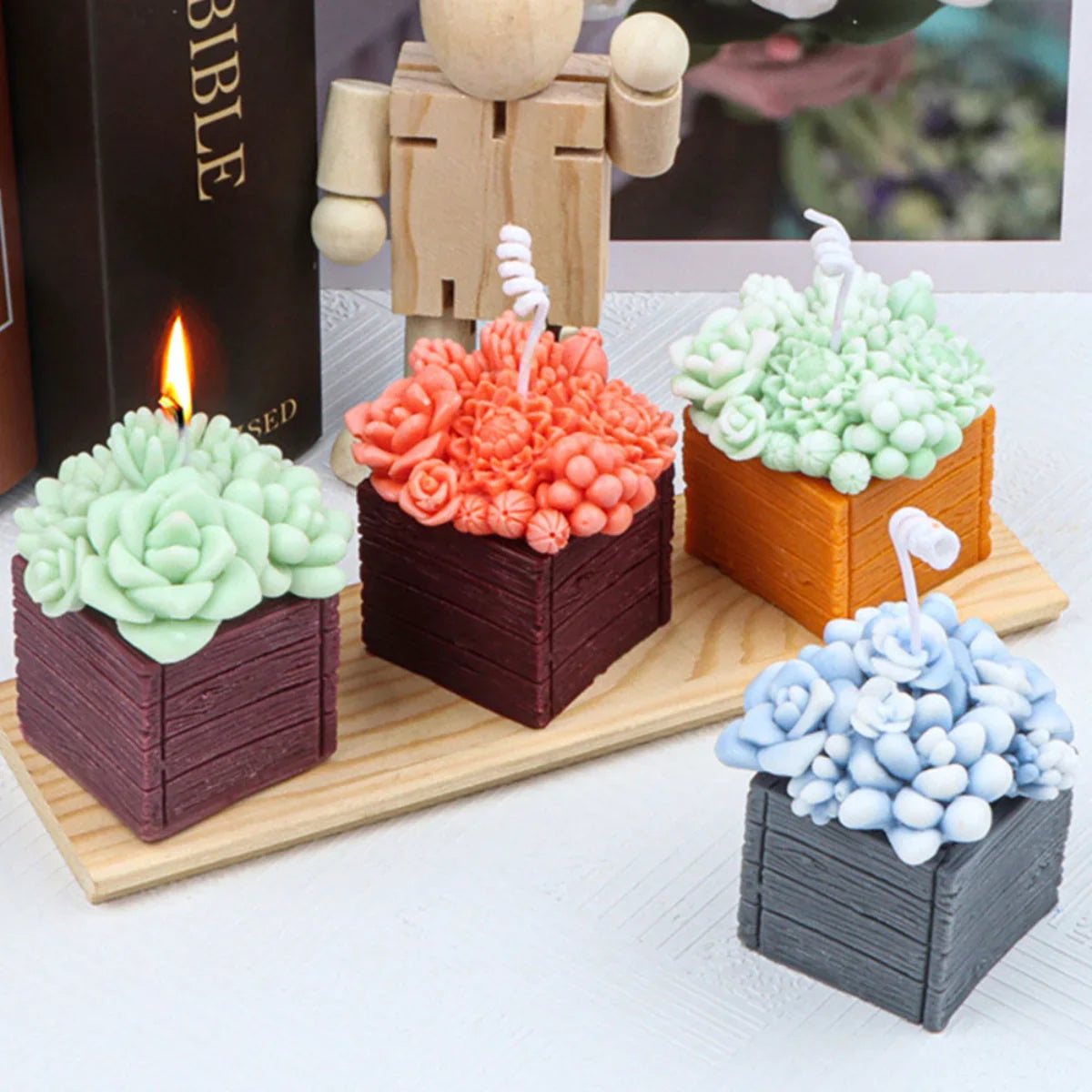 Scented Flower Soap Candles