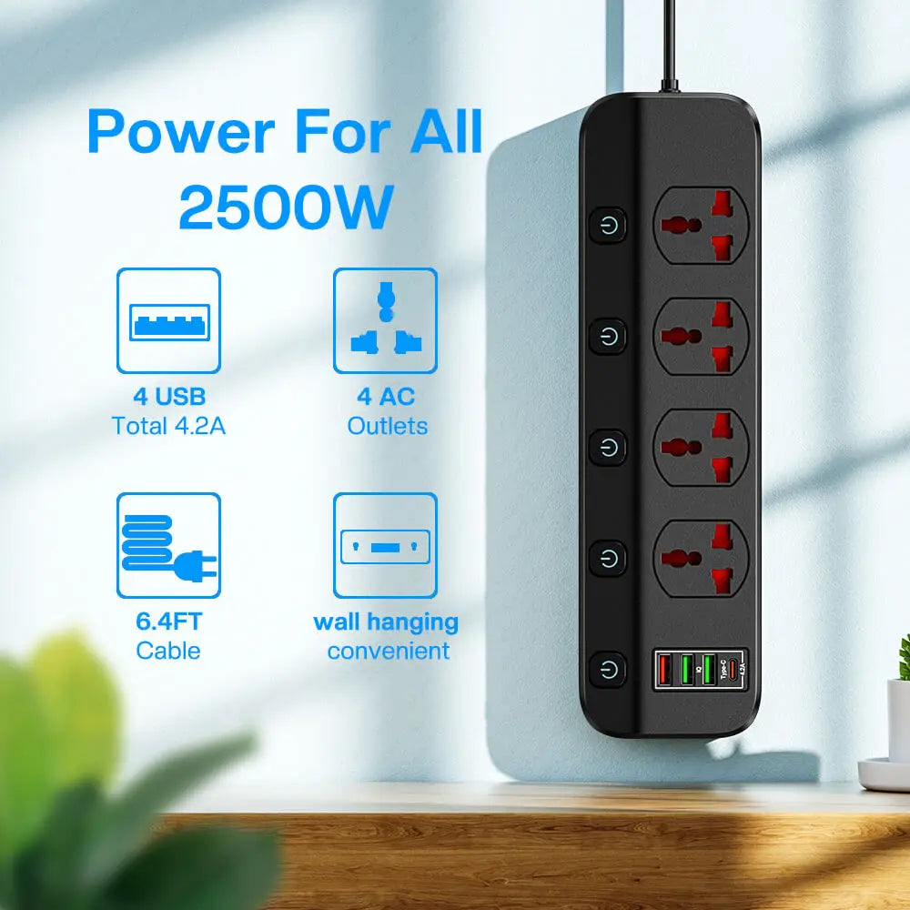 2500W Smart Power Extension Cord