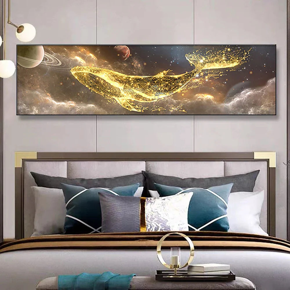 Large DIY Diamond Painting Kits Whale Travelling In The Sea of Stars Diamond Embroidery Animals Cross Stitch Living Room Decor