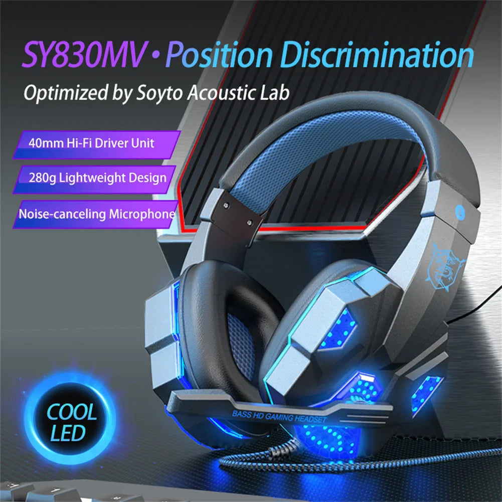 SY830MV HD Cool Lighting Headphones