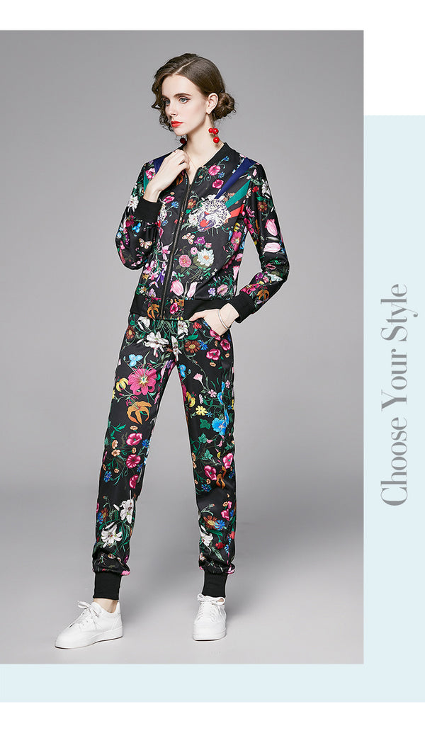 Womens floral outlet tracksuit