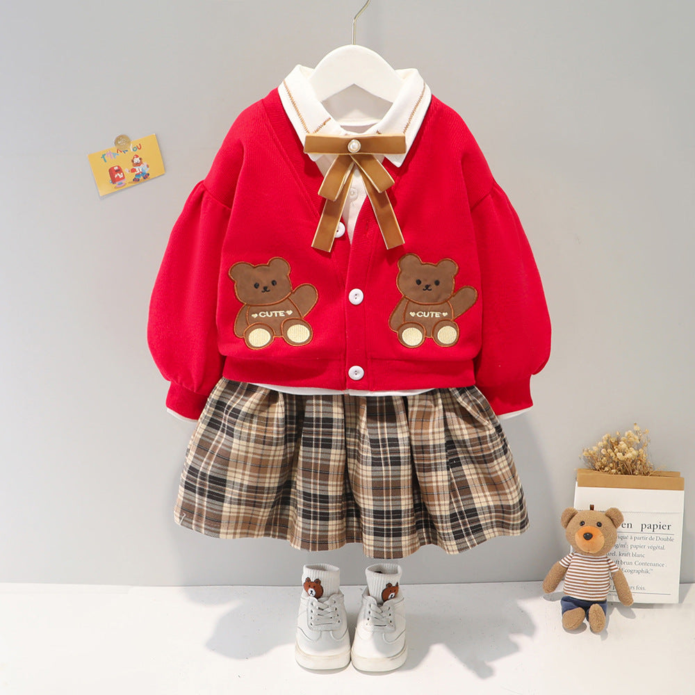 Happy Teddy Shirt & Skirt